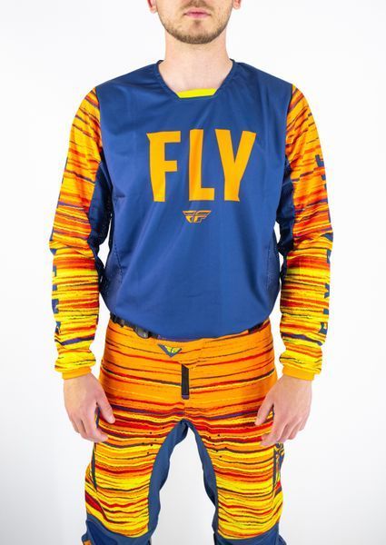 Комплект FLY RACING KINETIC Navy\Orange, 34/L RE375-53134375-521L фото