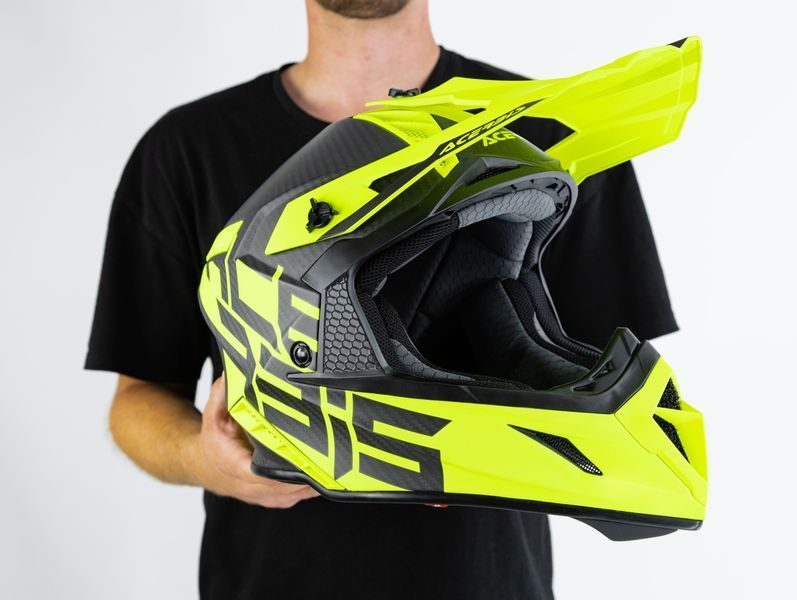 Шлем ACERBIS STEEL CARBON HELMET YELLOW FLUOR, M ACERBIS STEEL CARBON HELMET COLOUR YELLOW FLUOR - SIZE : M фото