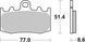 Гальмівні колодки SBS Track Days Front Brake Pads, Sinter 796RST фото 2