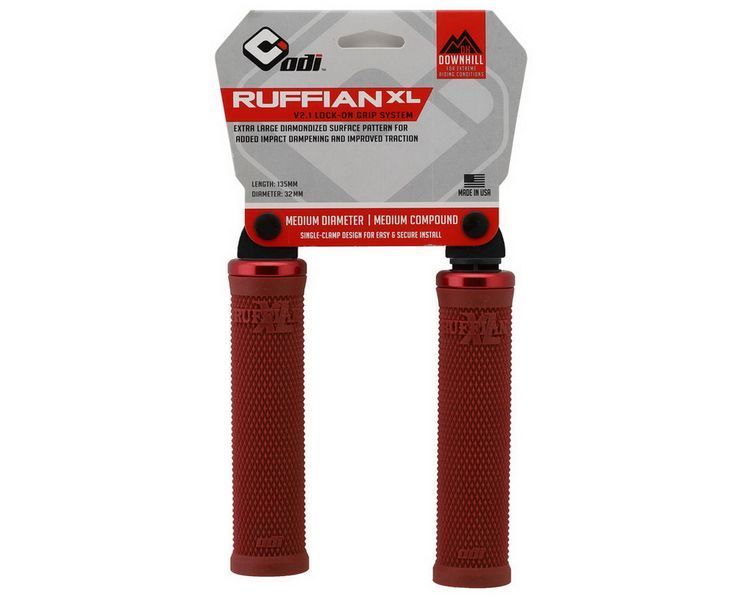 Грипси ODI Ruffian XL v2.1 Lock-On MTB 135mm Red D33XRDR-R фото
