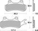 Гальмівні колодки SBS Sport Brake Pads, Sinter/Carbon 957SI фото 1