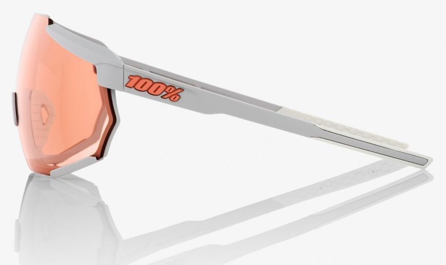 Очки Ride 100% RACETRAP - Soft Tact Stone Grey - HiPER Coral Lens, Mirror Lens 61037-289-79 фото
