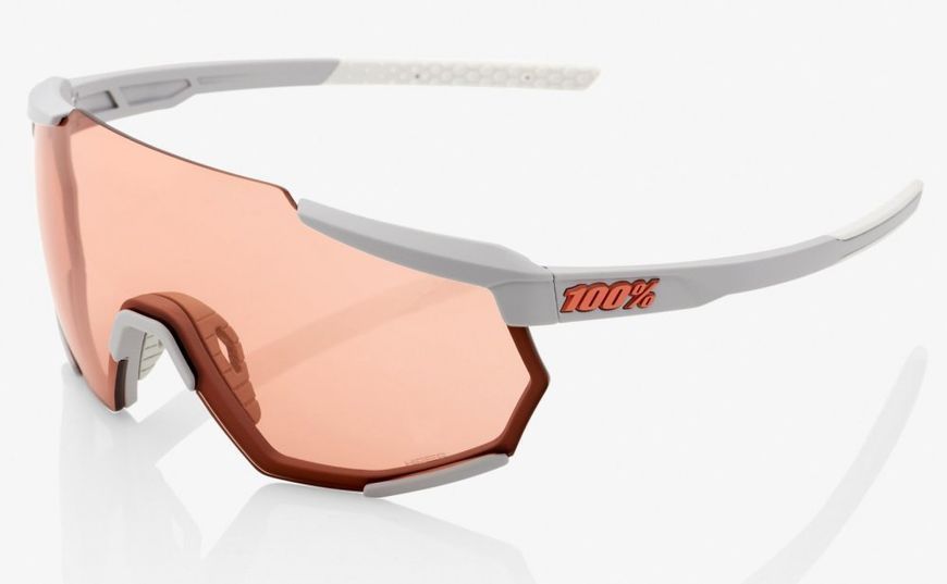 Очки Ride 100% RACETRAP - Soft Tact Stone Grey - HiPER Coral Lens, Mirror Lens 61037-289-79 фото