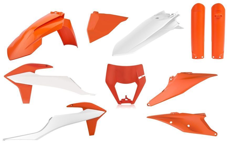 Пластик Polisport ENDURO kit - KTM (20-) [Orange/White], KTM 91325 фото