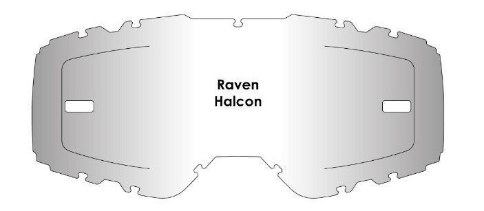 Линза AirScreen для очков Raven Halcon без застежек, затемненный (Light smoke) 022-002-16 фото