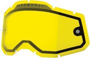 Лінза 100% RC2/AC2/ST2 Dual Vented Replacement Lens - Yellow, Dual Colored Lens 51008-608-01 фото