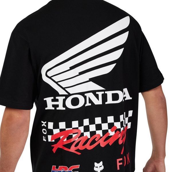 Футболка FOX OVERSIZE Short Sleeve Tee - HONDA&reg; [Black], L 33421-001-L фото