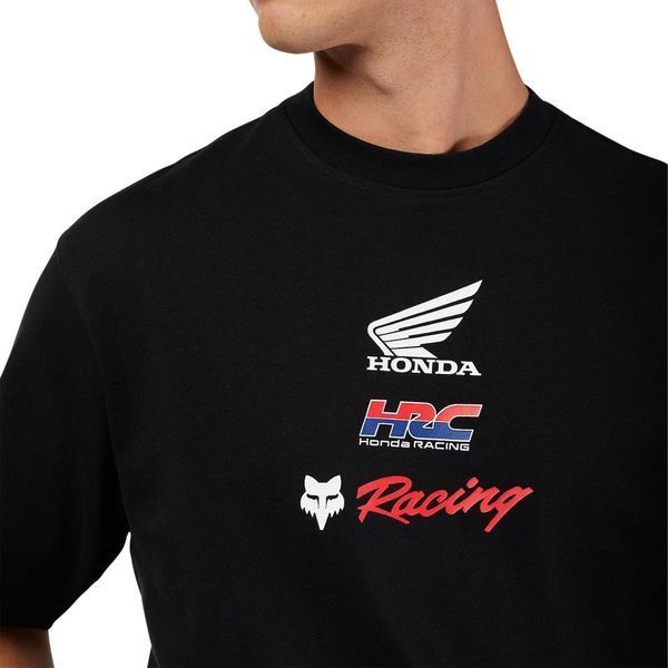 Футболка FOX OVERSIZE Short Sleeve Tee - HONDA&reg; [Black], L 33421-001-L фото