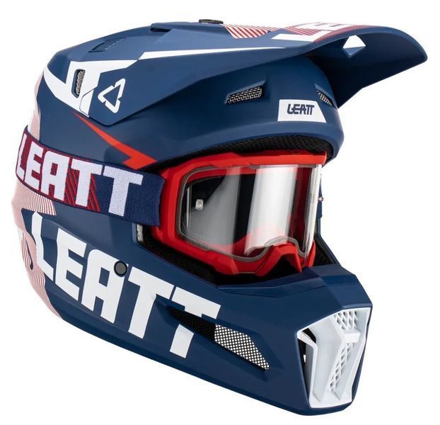Шлем LEATT Helmet Moto 3.5 + Goggle [Royal], M 1023011102 фото
