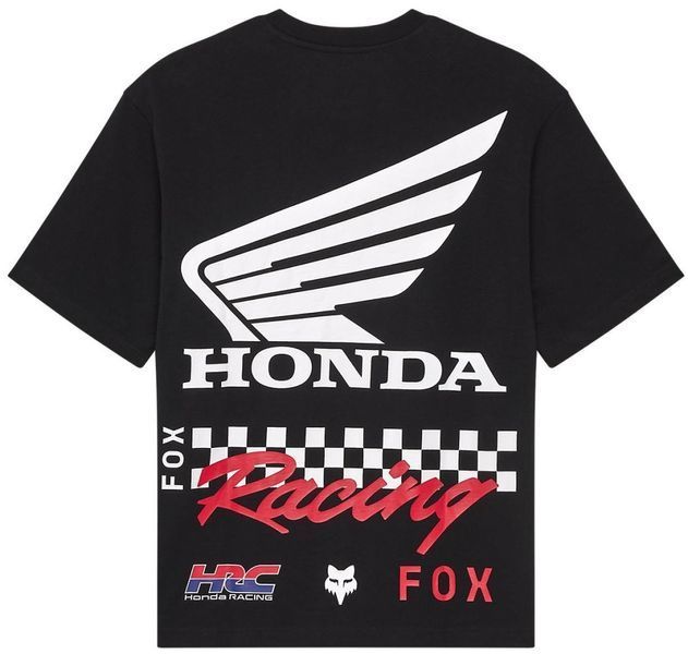 Футболка FOX OVERSIZE Short Sleeve Tee - HONDA&reg; [Black], L 33421-001-L фото