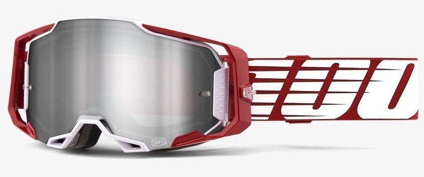 Очки 100% ARMEGA Goggle Oversized Deep Red - Flash Silver Lens, Mirror Lens 50721-261-02 фото