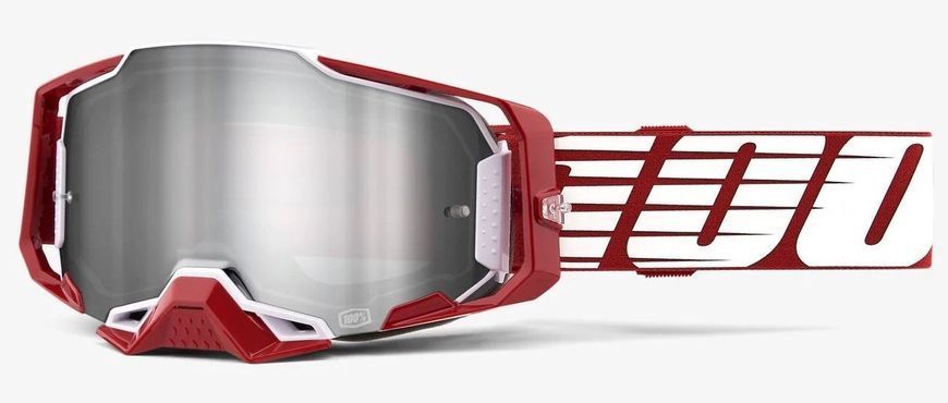 Очки 100% ARMEGA Goggle Oversized Deep Red - Flash Silver Lens, Mirror Lens 50721-261-02 фото