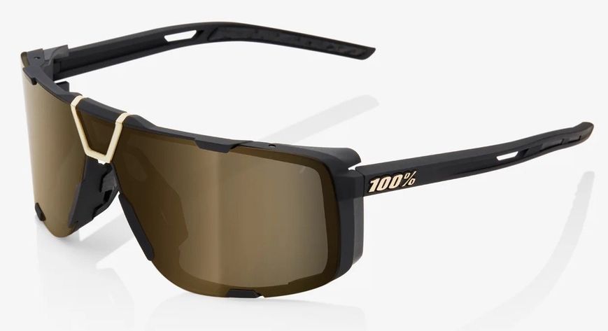 Очки Ride 100% EASTCRAFT+ - Soft Tact Black - Soft Gold Mirror Lens, Mirror Lens 61045-258-01 фото