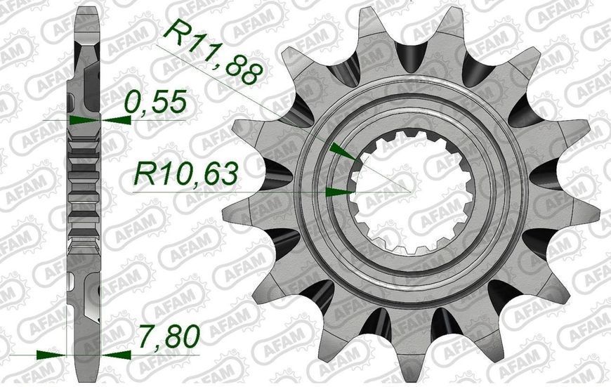 Звезда AFAM Grooved Chainwheel 520 - Honda, 13z 20324+13 фото