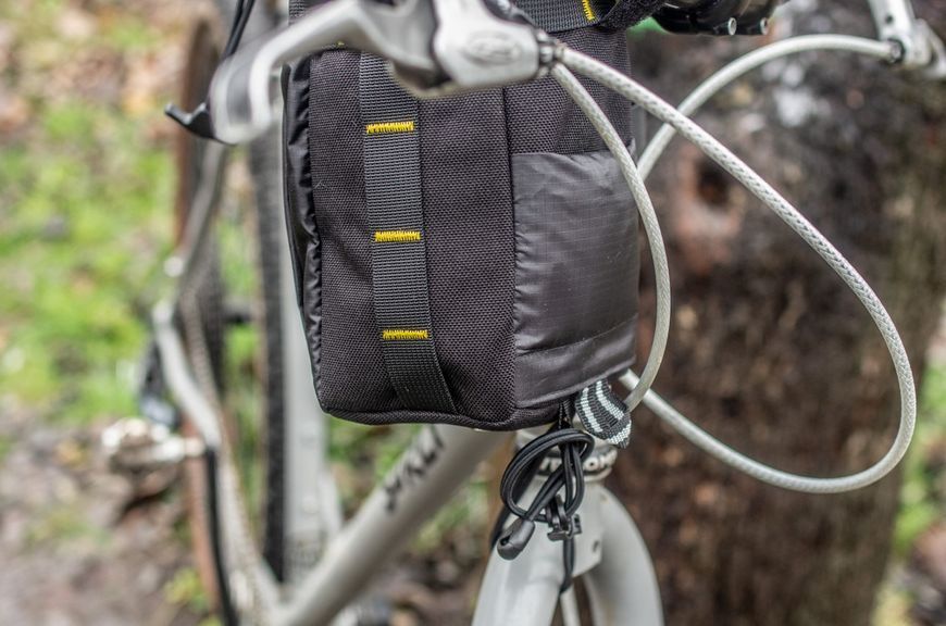Сумка на руль KasyBag Pocket Pack One hand (кормушка) Black-Yellow KB-PP-OH-b-y фото