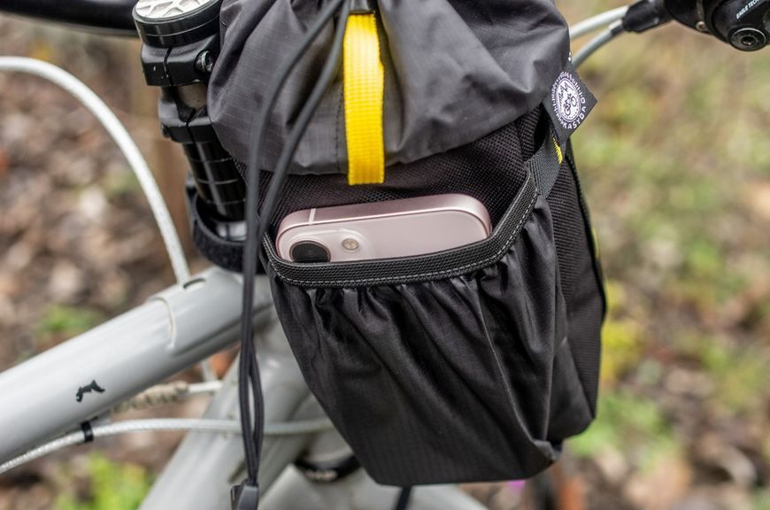 Сумка на руль KasyBag Pocket Pack One hand (кормушка) Black-Yellow KB-PP-OH-b-y фото