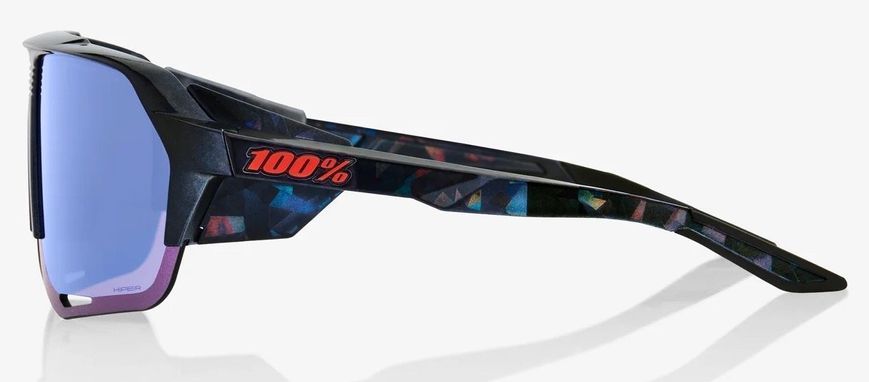 Очки Ride 100% NORVIK - Black Holographic - HiPER Blue Multilayer Mirror Lens, Mirror Lens 60031-00007 фото