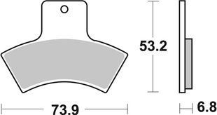 Тормозные колодки SBS Standard Brake Pads, Sinter/Carbon 755ATS фото