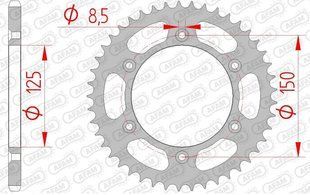 Зірка AFAM 520 Steel Chainwheel - KTM [Silver], 51z 71304-51 фото
