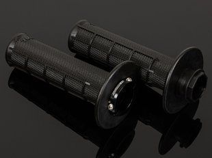 Гріпси Renthal MX R-Works Lock-On Grips - Half Waffle [Black], Ultra Tacky G236 фото