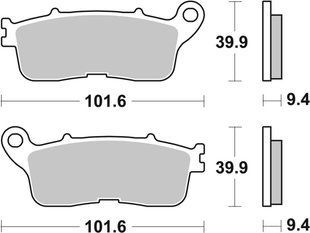 Тормозные колодки SBS Performance Rear Brake Pads, Sinter 892LS фото