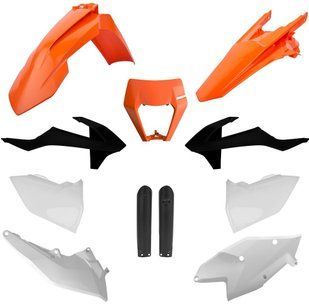 Пластик Polisport ENDURO kit - KTM (17-) [Orange/White], KTM 91472 фото