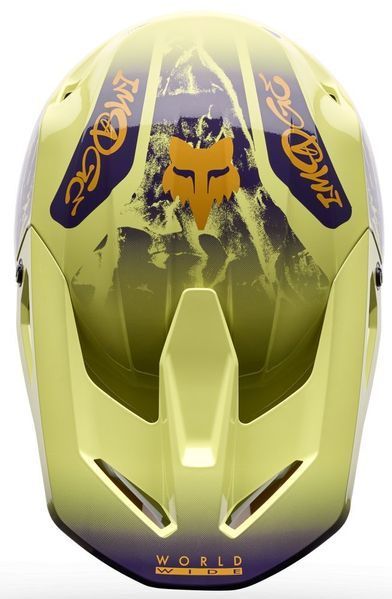 Шолом FOX V1 Helmet - IMAGE PRINT [Yellow], S 38640-471-S фото