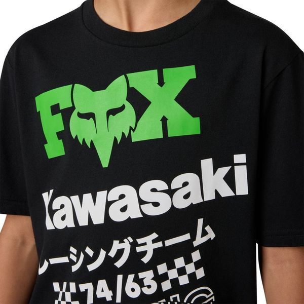 Футболка FOX Youth Short Sleeve Tee - KAWI&reg; [Ultra Black], YXL 38293-D95-YXL фото