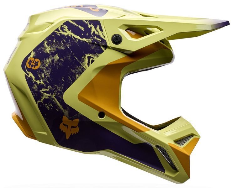 Шолом FOX V1 Helmet - IMAGE PRINT [Yellow], S 38640-471-S фото
