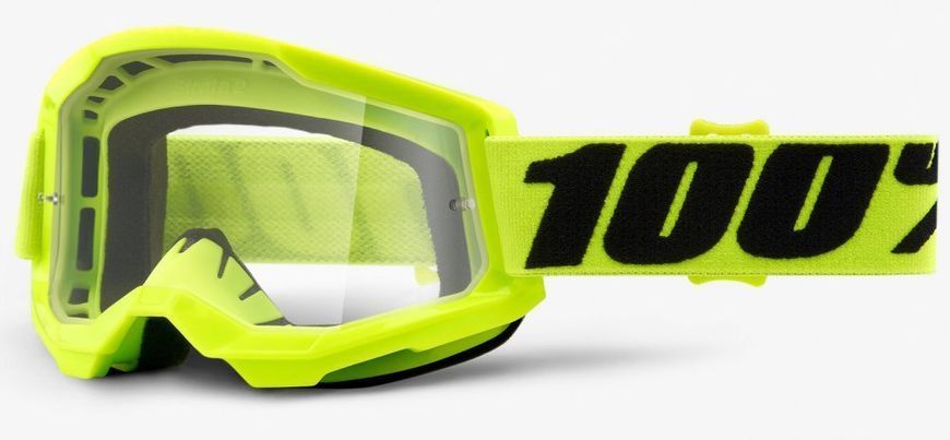Детские очки 100% STRATA 2 Youth Goggle Fluo Yellow - Clear Lens, Clear Lens 50031-00003 фото