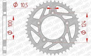 Звезда AFAM 520 Steel Chainwheel - Ducati [Silver], 43z 50613-43 фото