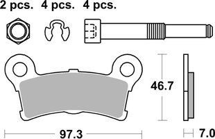 Тормозные колодки SBS High Performance Rear Brake Pads, Sinter 904H.LS фото