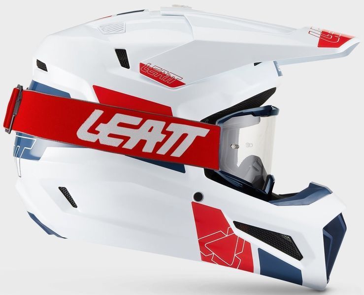 Шолом LEATT Moto 3.5 Helmet + Goggle [White], S 1027000501 фото