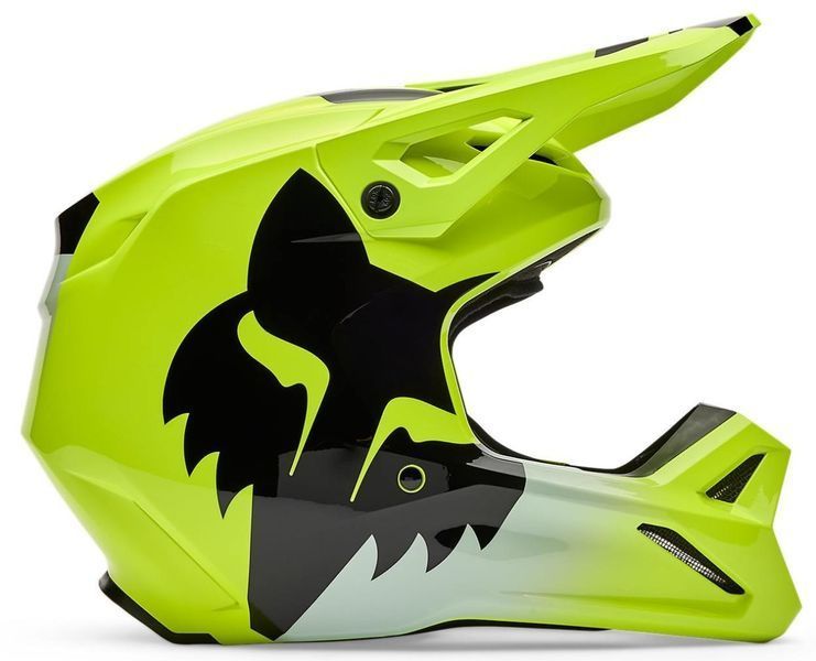 Шолом FOX YTH V1 Helmet - SHIELD [Flo Yellow], YL 36387-130-YL фото