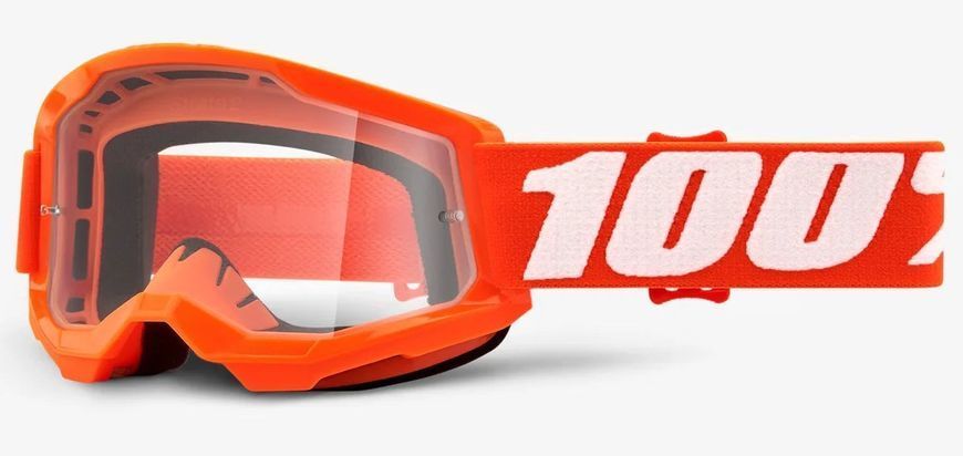 Детские очки 100% STRATA 2 Youth Goggle Orange - Clear Lens, Clear Lens 50031-00005 фото