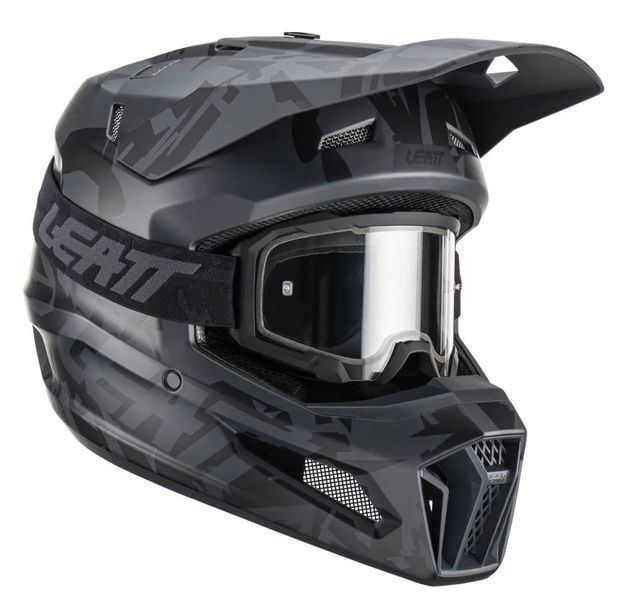 Шлем LEATT Helmet Moto 3.5 + Goggle [Stealth], M 1023011152 фото