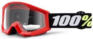 Детские очки 100% STRATA MINI Goggle Red - Clear Lens, Clear Lens 50033-00002 фото