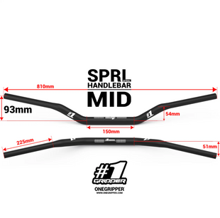 Руль ONEGRIPPER #1 SPRL (Spiral) Handlebar MID - 93mm OGHB-SPRL-MID-BL фото