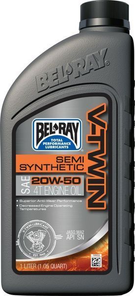 Масло моторное Bel-Ray V-TWIN SEMI-SYNTHETIC [1л], 20w-50 96910-BT1 фото
