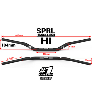 Руль ONEGRIPPER #1 SPRL (Spiral) Handlebar HI - 104mm OGHB-SPRL-HI-BL фото