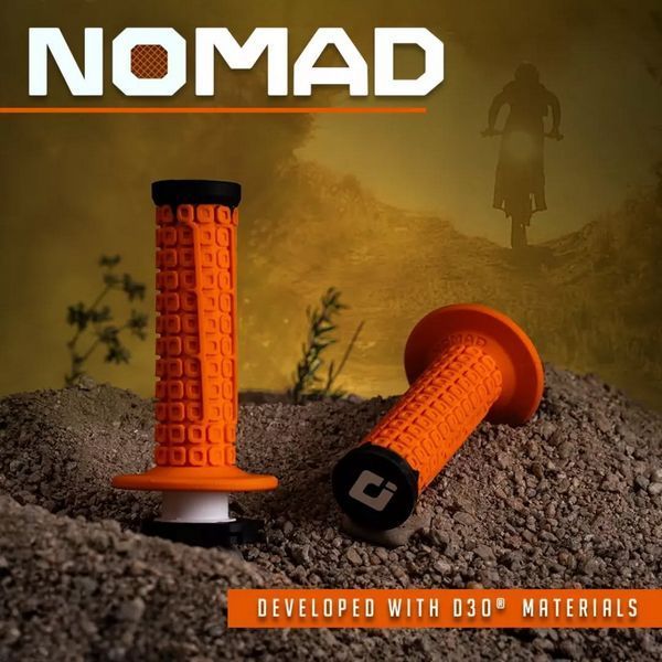 Мото грипсы ODI NOMAD V2 Lock-On Off-Road Grip BLACK/White H36NDBW фото