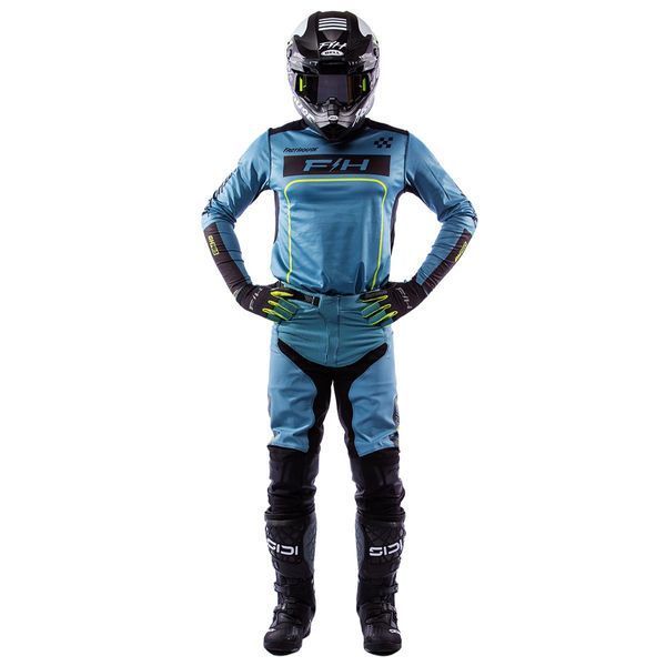 Штани FASTHOUSE Grindhouse Pro Apex, Slate/Flo Green - 32 300013-39-32 фото