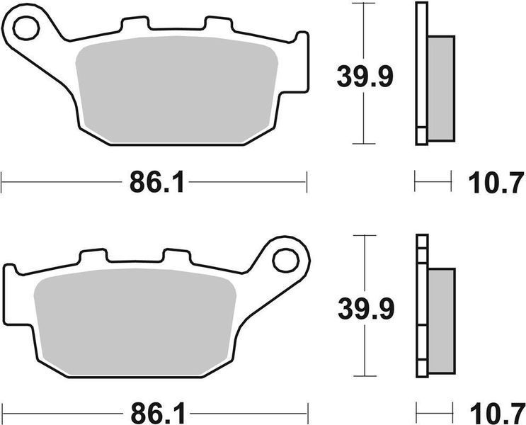 Гальмівні колодки SBS Racing Rear Brake Pads, Carbon Tech 614RQ фото