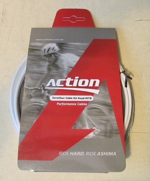 Набор оплеток и тросов Ashima Action [White], Brake &Oslash;1.5 mm AM-MB-K1-KB-WH фото