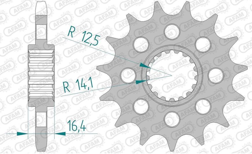 Зірка AFAM 525 Sprocket - KTM, 17z 61800-17 фото