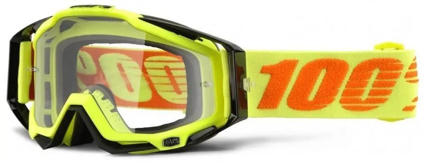Очки 100% RACECRAFT Goggle Attack Yellow - Clear Lens, Clear Lens 50100-026-02 фото