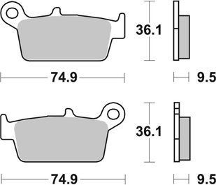 Тормозные колодки SBS Racing Brake Pads, EVO Sinter/Sinter 604RSI фото