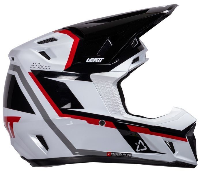Шлем LEATT Moto 7.5 Helmet + Goggle [White/Red], XL 1026000504 фото