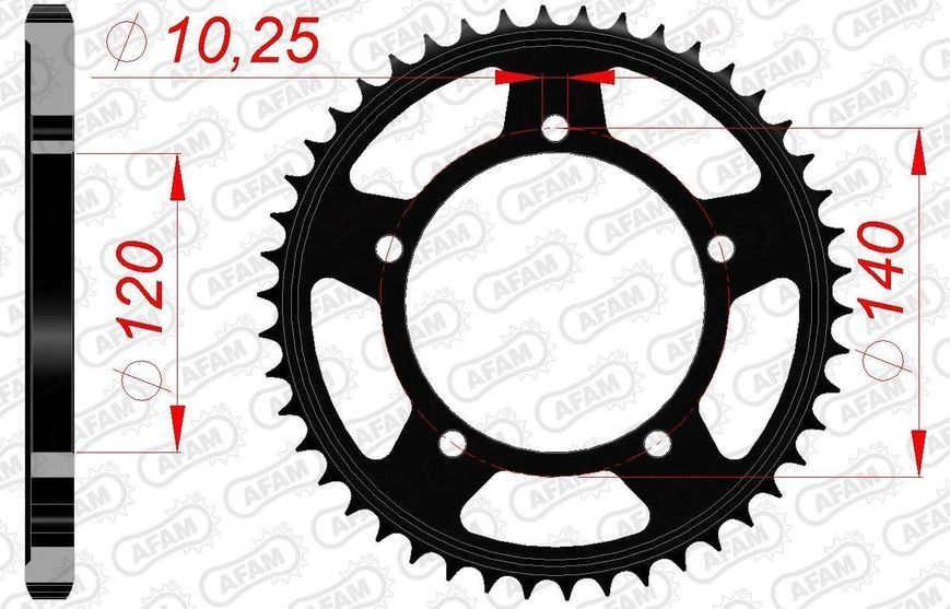Зірка AFAM 525 Steel Chainwheel - Suzuki [Black], 43z 14604-43 фото