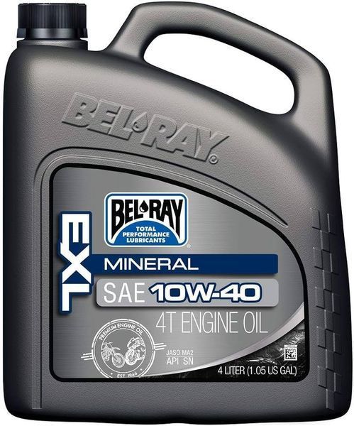Масло моторное Bel-Ray EXL Mineral 4T Engine Oil [4л], 10w-40 99090-B4LW фото